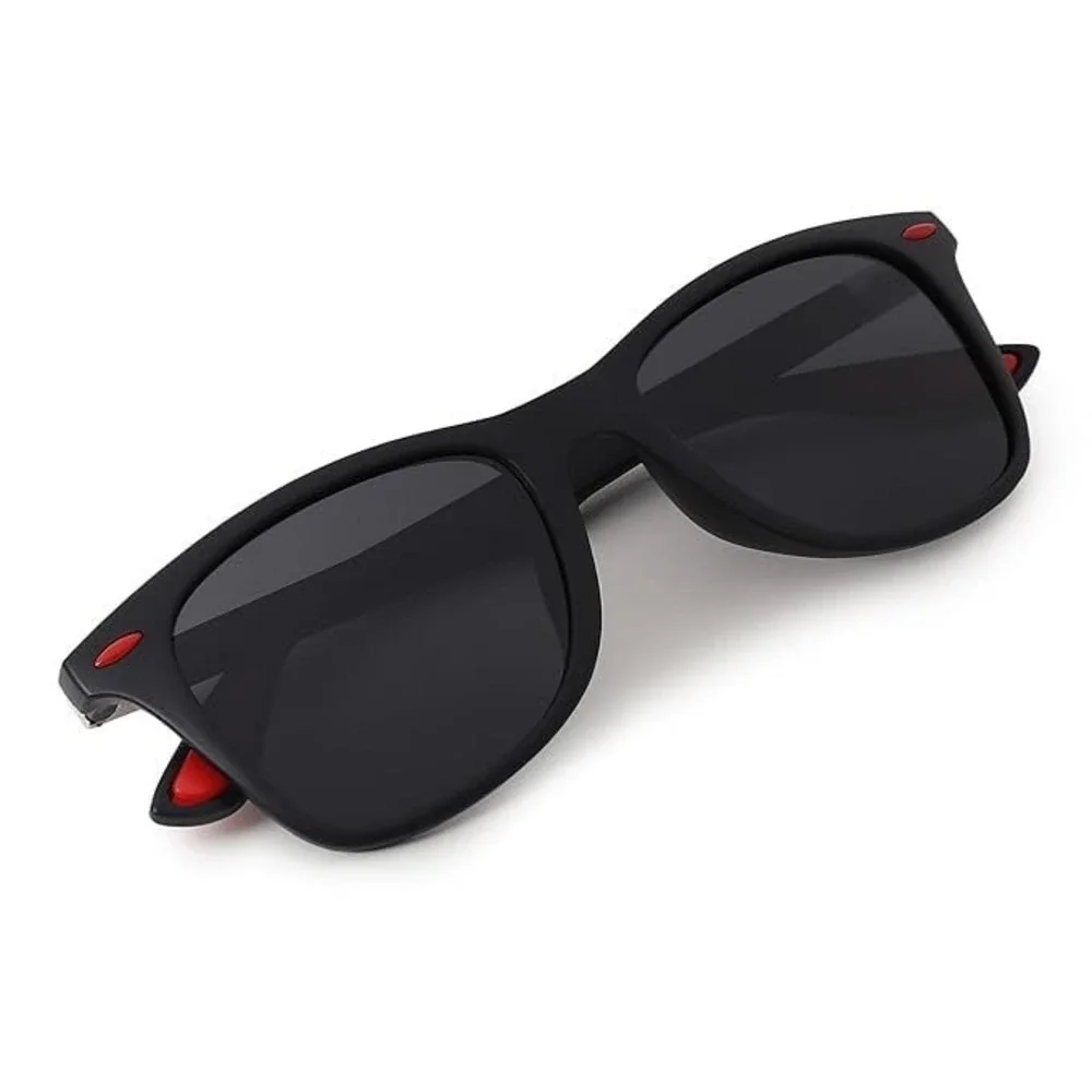Black Polarized Sunglasses‎ Women's Style Sun Protection Square Driving Cycling